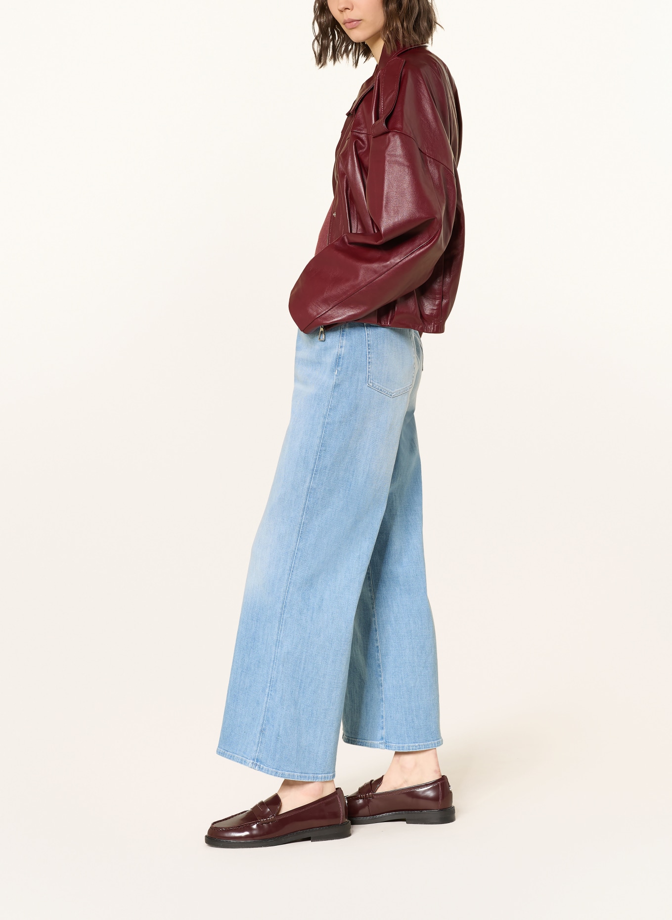 7 for all mankind Wide Leg Jeans LOTTA ANKLE: 3DG Light Blue