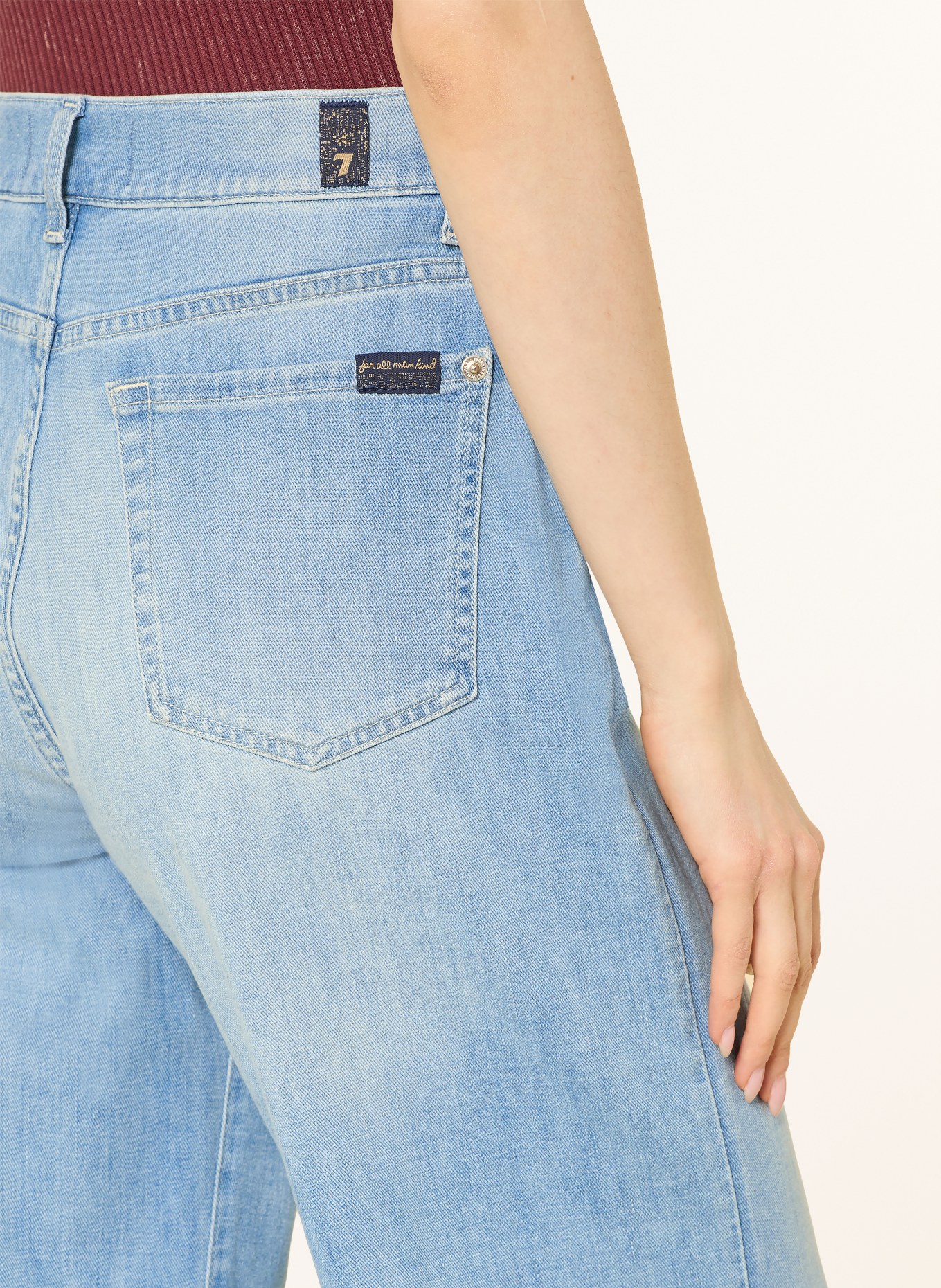 7 for all mankind Wide Leg Jeans LOTTA ANKLE: 3DG Light Blue