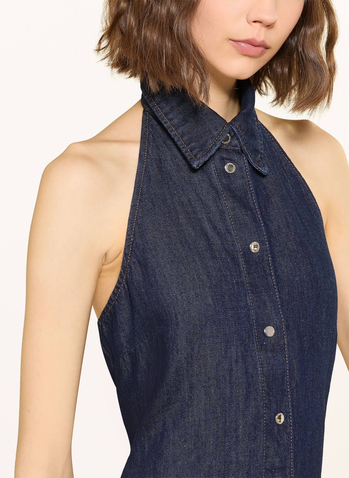 7 for all mankind džínové šaty: TMAVĚ MODRÁ