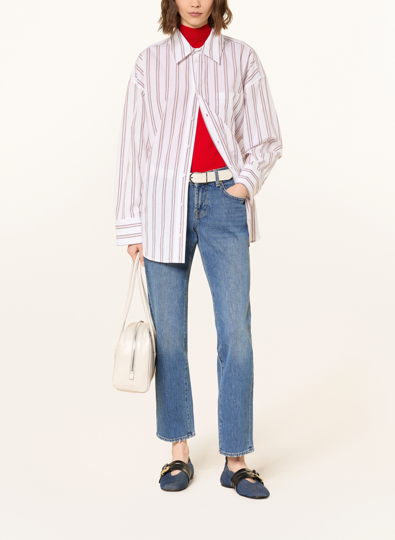 7 for all mankind Rovné džíny LOW CIGARETTE: EP1 Mid Blue