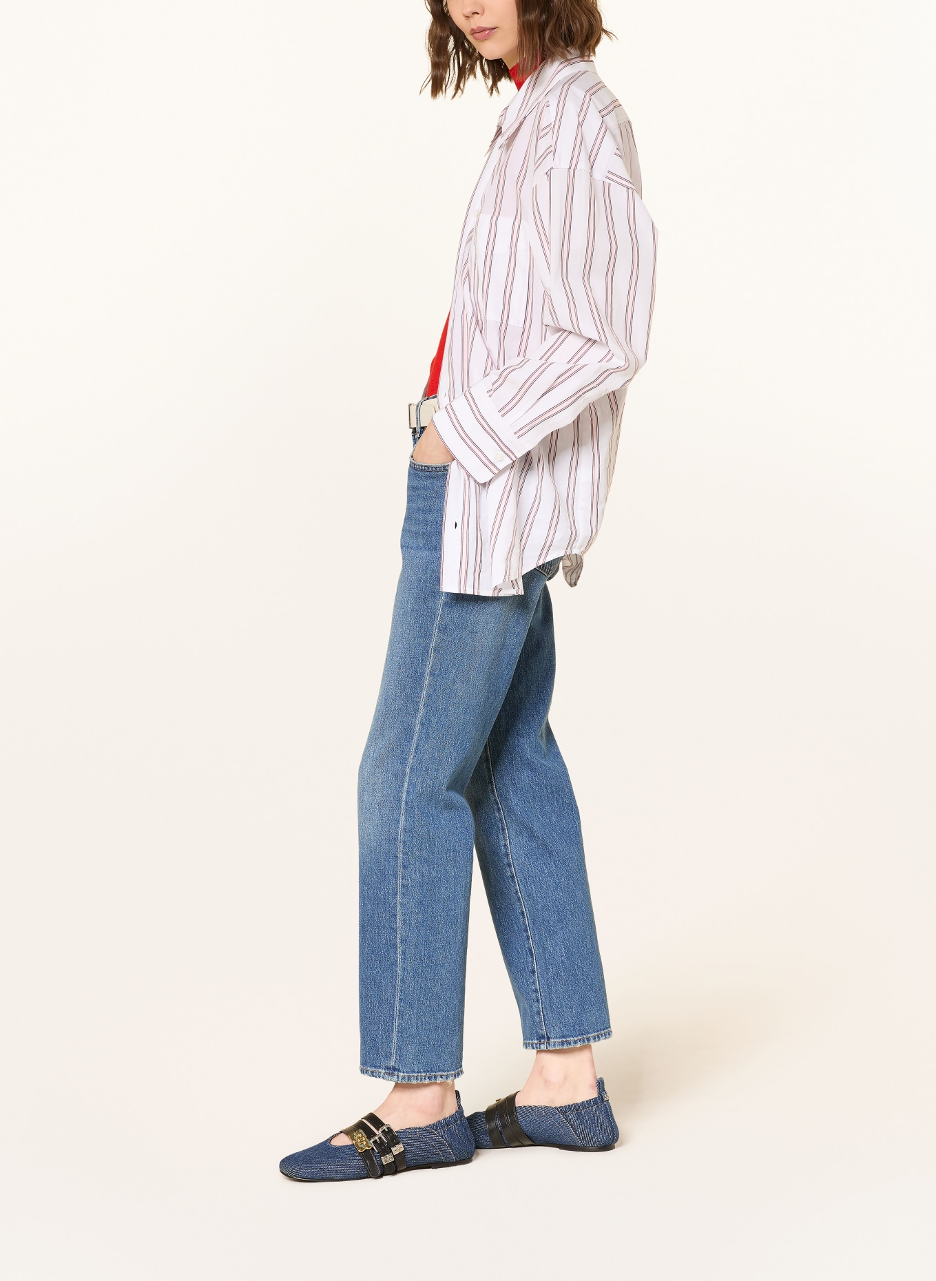 7 for all mankind Rovné džíny LOW CIGARETTE: EP1 Mid Blue