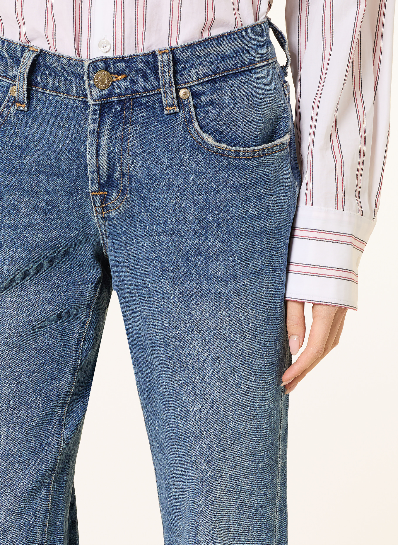 7 for all mankind Rovné džíny LOW CIGARETTE: EP1 Mid Blue