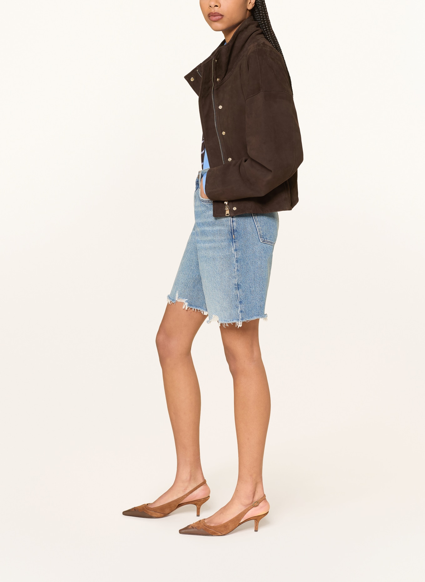 7 for all mankind LOLA denim shorts: STW Mid Blue