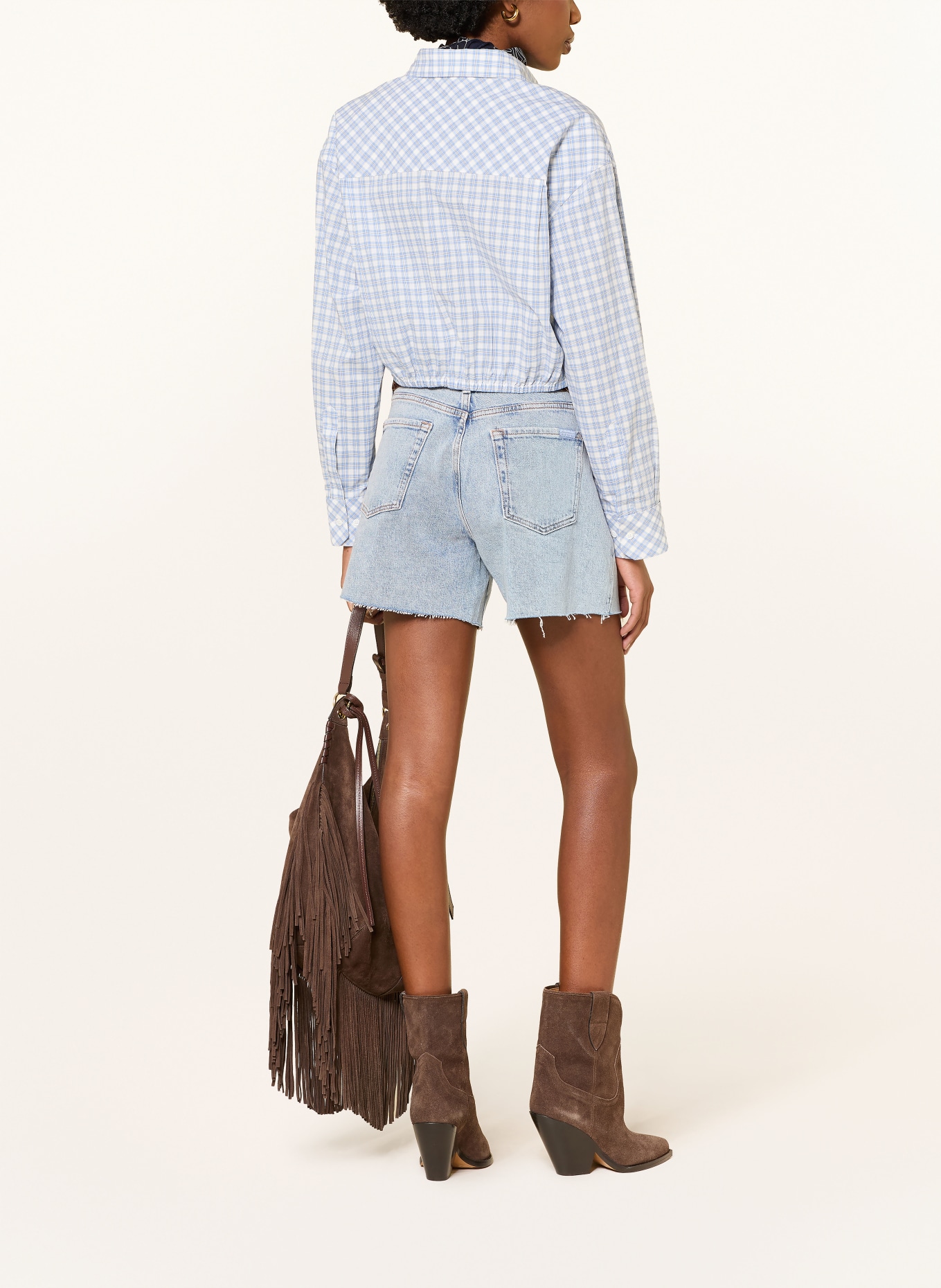 7 for all mankind MONROE denim shorts: OD1 Mid Blue