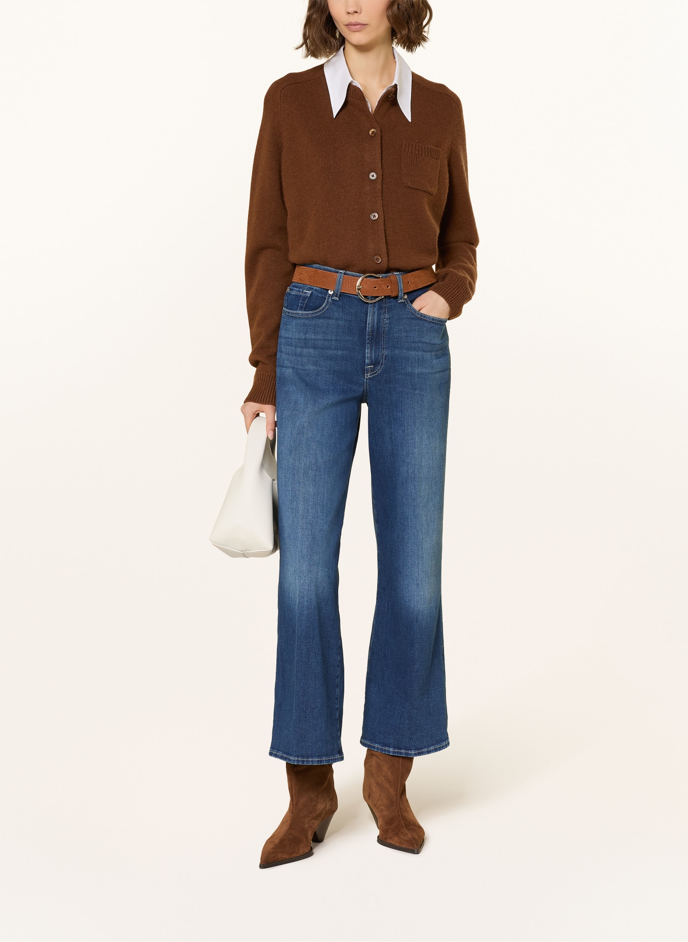 7 for all mankind Wide Leg Jeans LOTTA ANKLE: 3DO Dark Blue