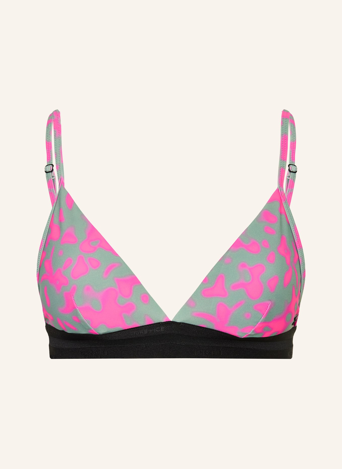 FIRE+ICE Triangel-Bikini-Top HANKA3: GRÜN / NEONPINK / SCHWARZ