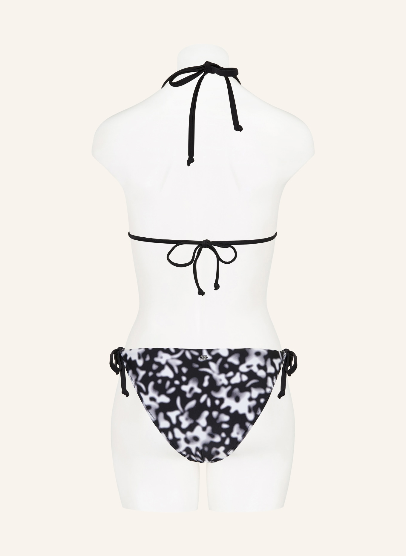 FIRE+ICE Triangel-Bikini-Top GABY3: SCHWARZ / HELLGRAU / WEISS