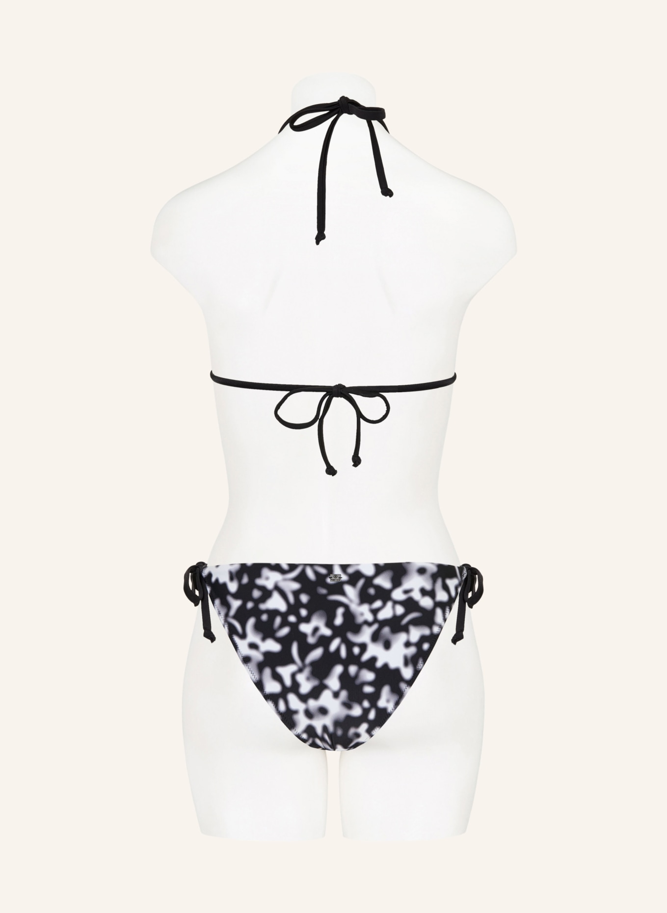 FIRE+ICE Triangel-Bikini-Hose ABISKA2: SCHWARZ / HELLGRAU / WEISS