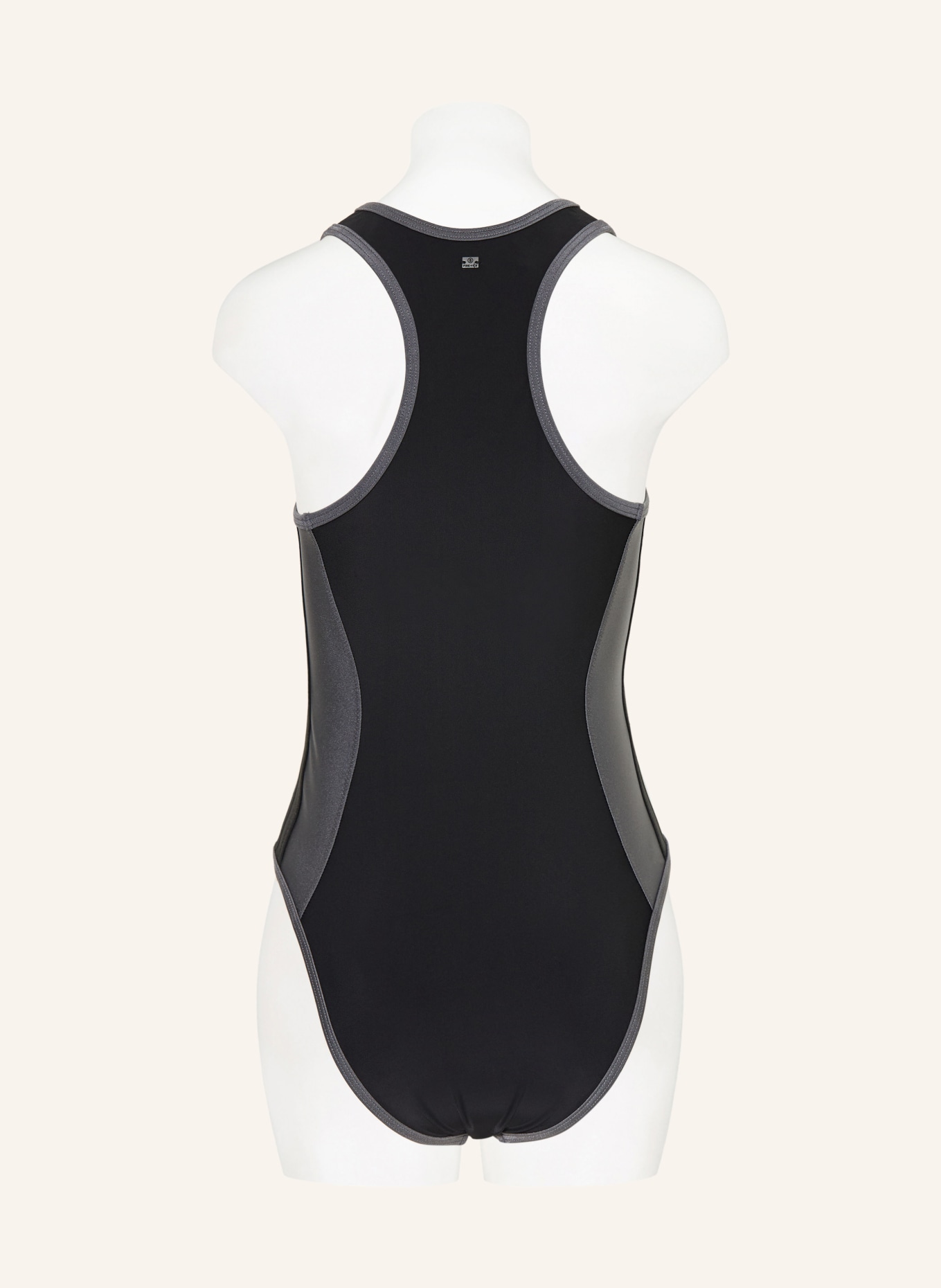 FIRE+ICE Badeanzug ZORA: SCHWARZ / GRAU