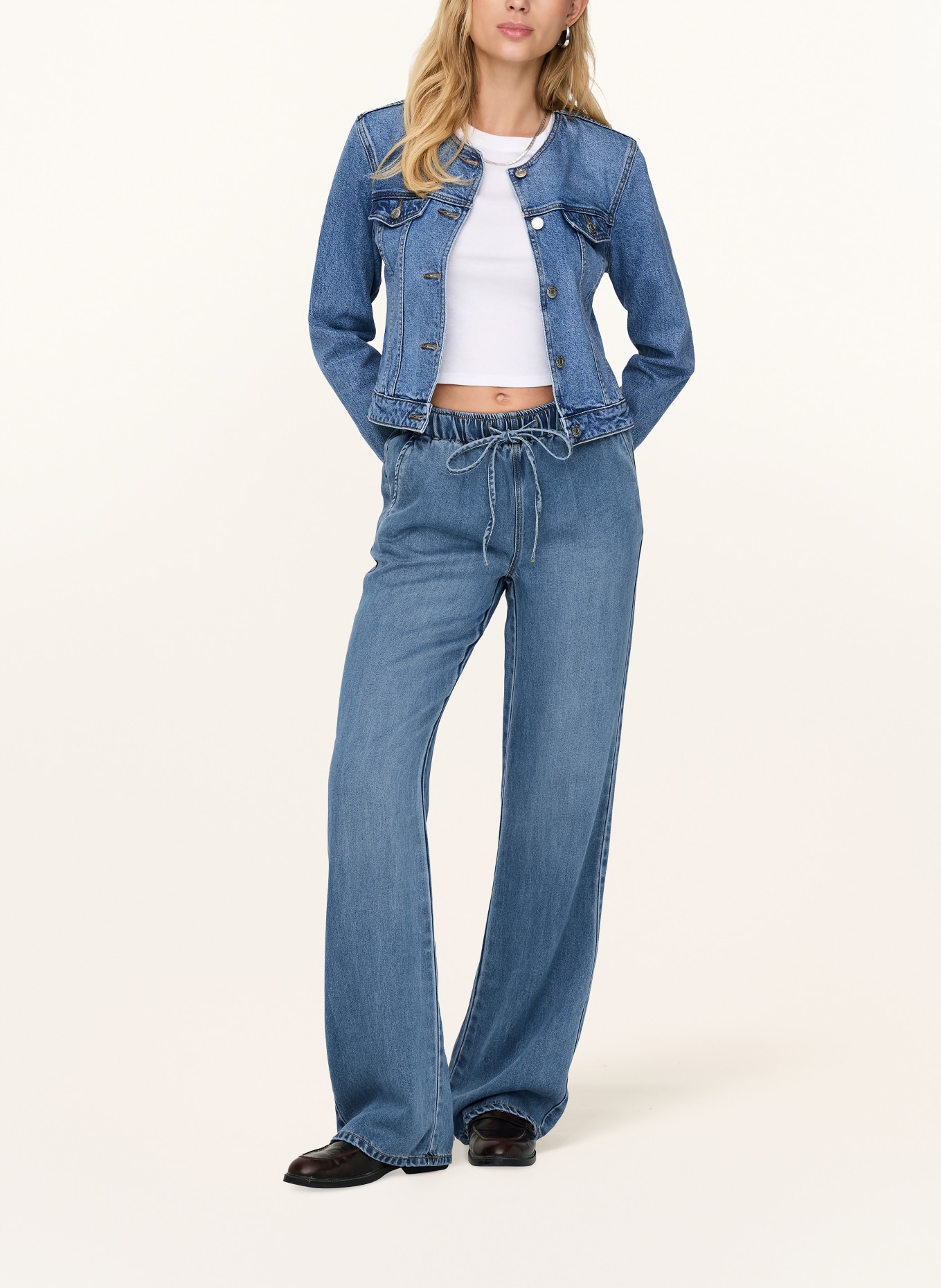 ONLY Jeans à jambes larges: LIGHT BLUE DENIM