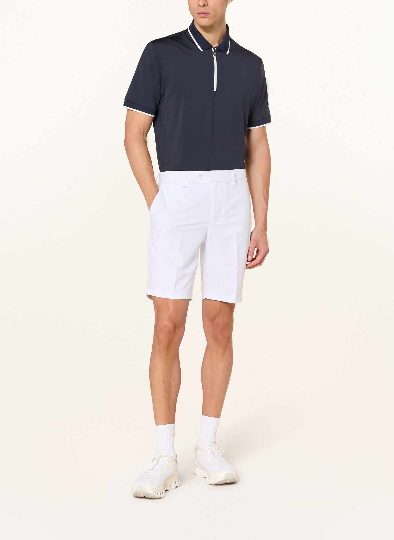 BOGNER Funktions-Poloshirt CODY: DUNKELBLAU / WEISS