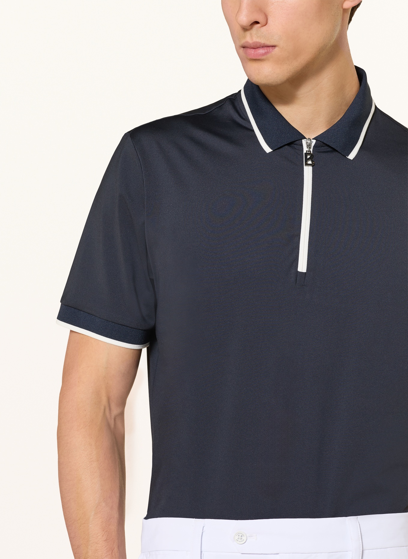 BOGNER Funktions-Poloshirt CODY: DUNKELBLAU / WEISS