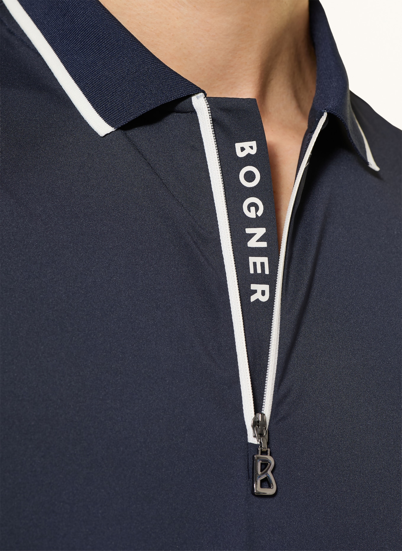 BOGNER Funktions-Poloshirt CODY: DUNKELBLAU / WEISS
