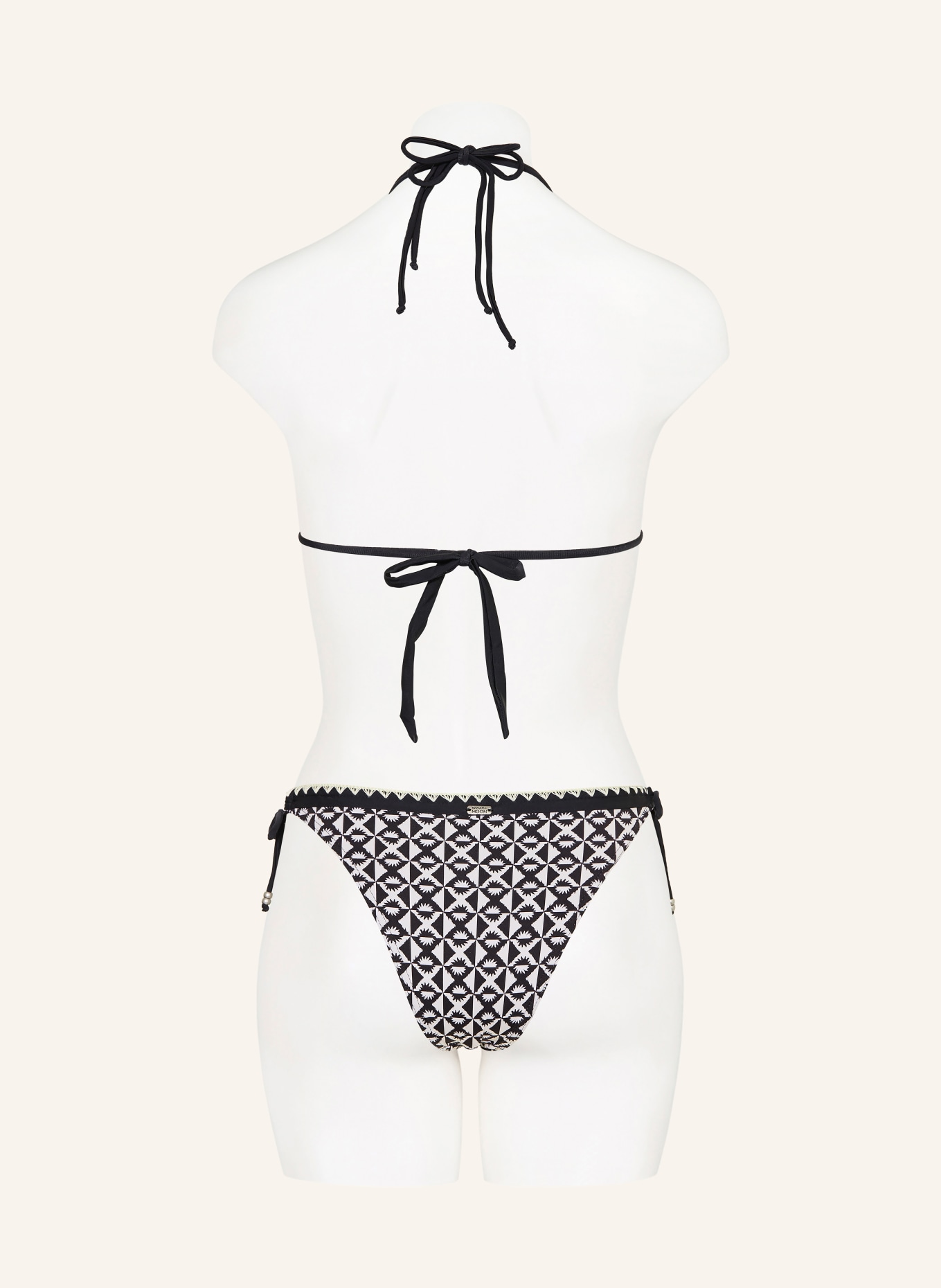 BANANA MOON Trojúhelníkové bikiny BLUCOSTORA YING: ČERNÁ / REŽNÁ