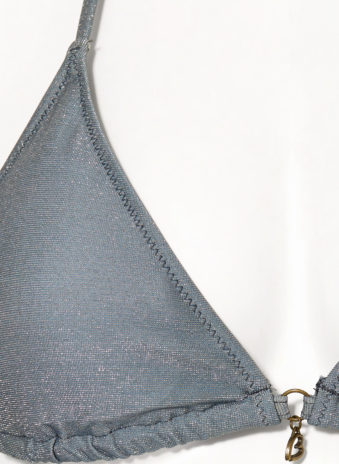 BANANA MOON Trojúhelníkové bikiny CRICOMASSA s třpytivou nití: ŠEDÁ / ZLATÁ