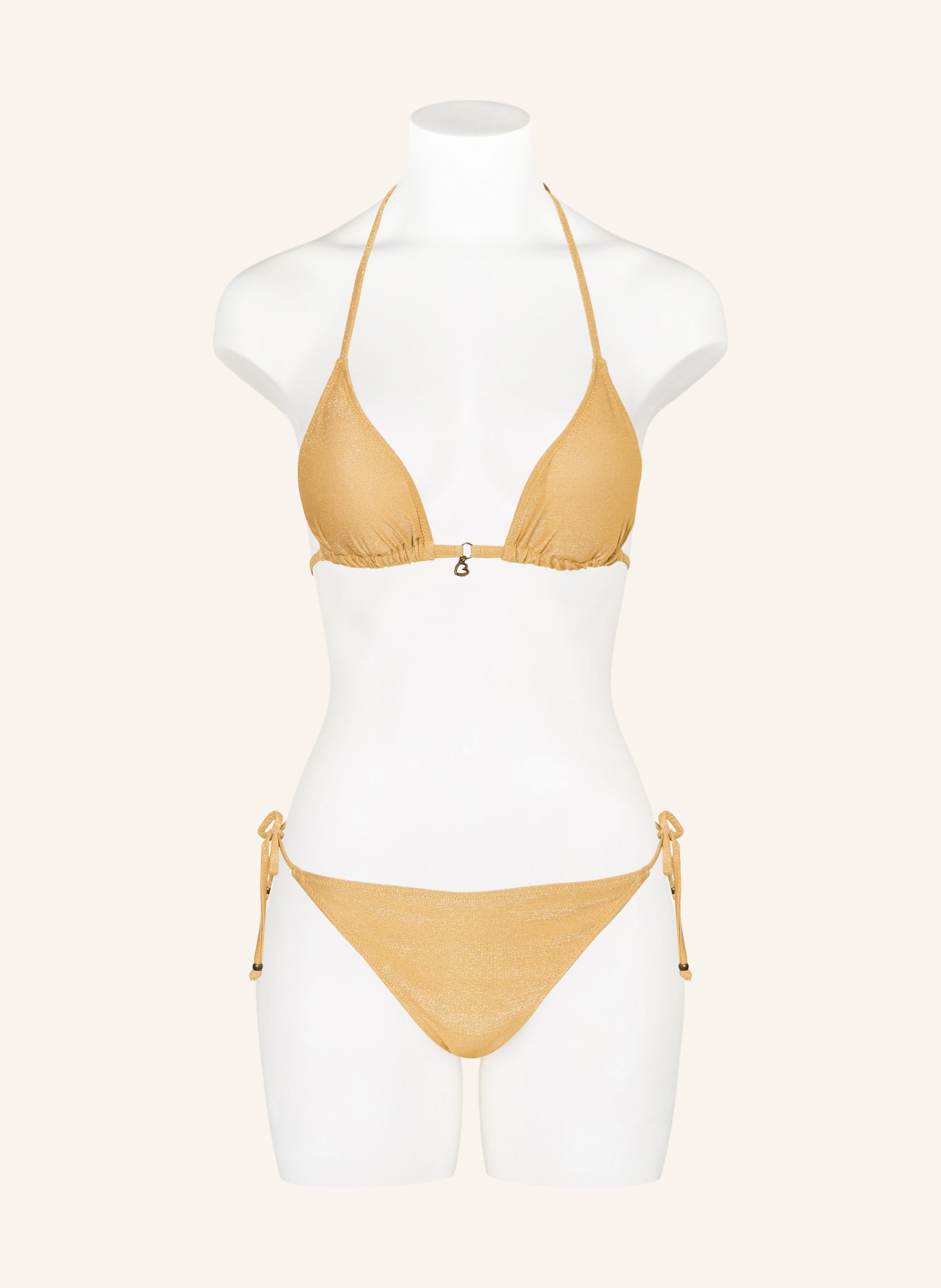 BANANA MOON Trojúhelníkové bikiny CRICOMASSA s třpytivou nití: ZLATÁ