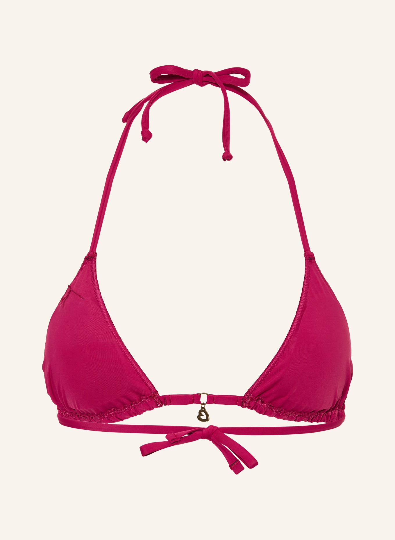 BANANA MOON Trójkątny stanik bikini MUNDO FLASHSUN z błyszczącą nicią: FUKSJA