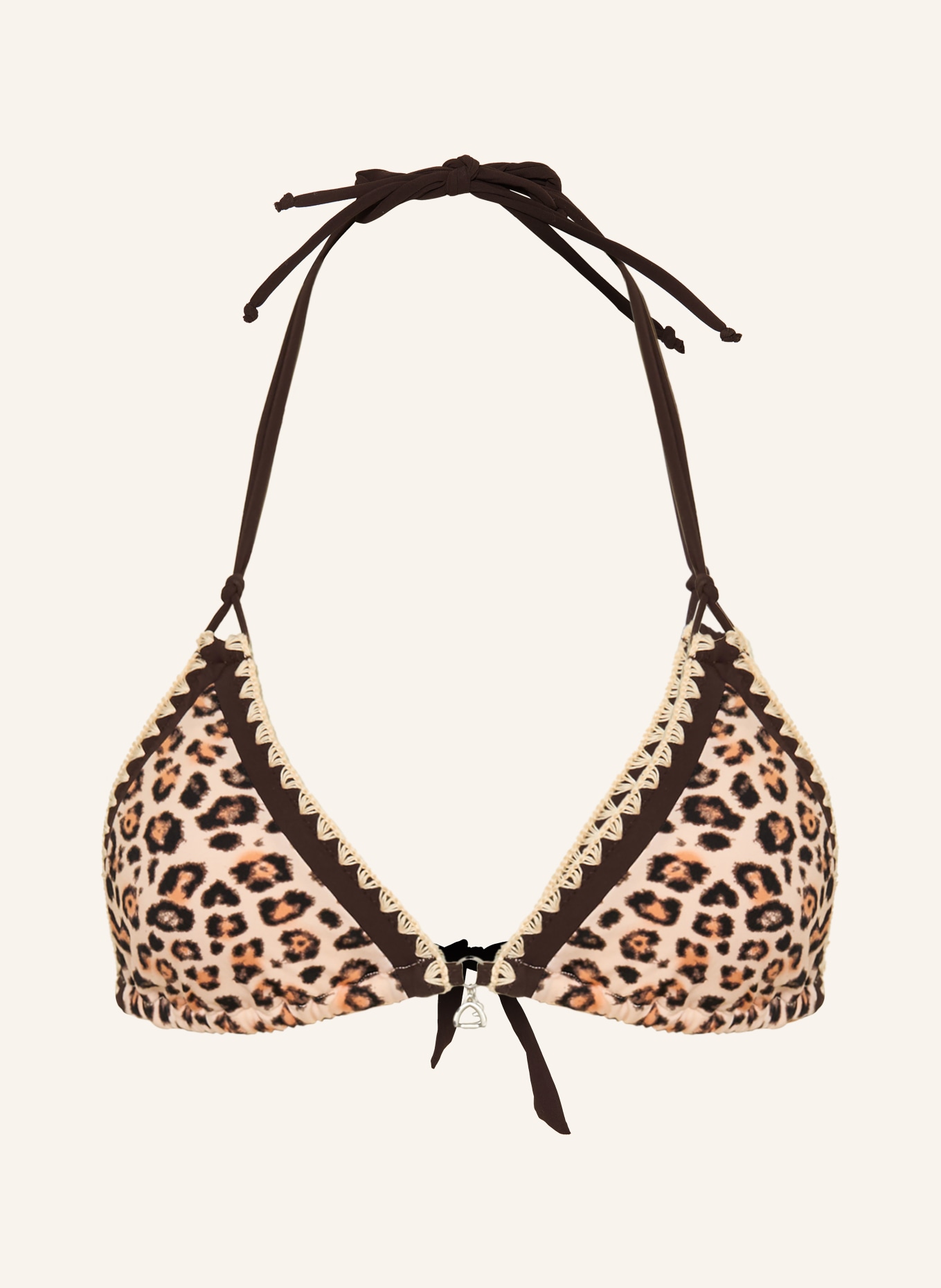 BANANA MOON Triangel-Bikini-Top BLUCO SAVARI: CREME / HELLBRAUN / DUNKELBRAUN