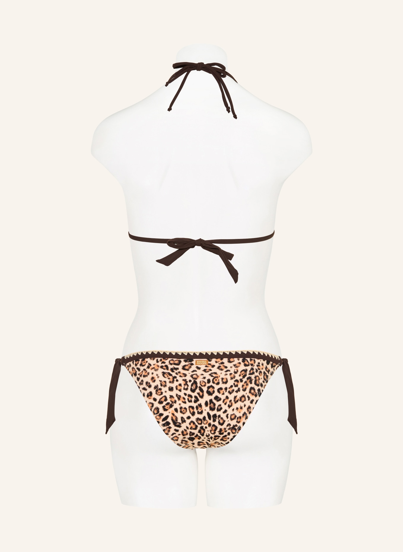 BANANA MOON Triangel-Bikini-Top BLUCO SAVARI: CREME / HELLBRAUN / DUNKELBRAUN