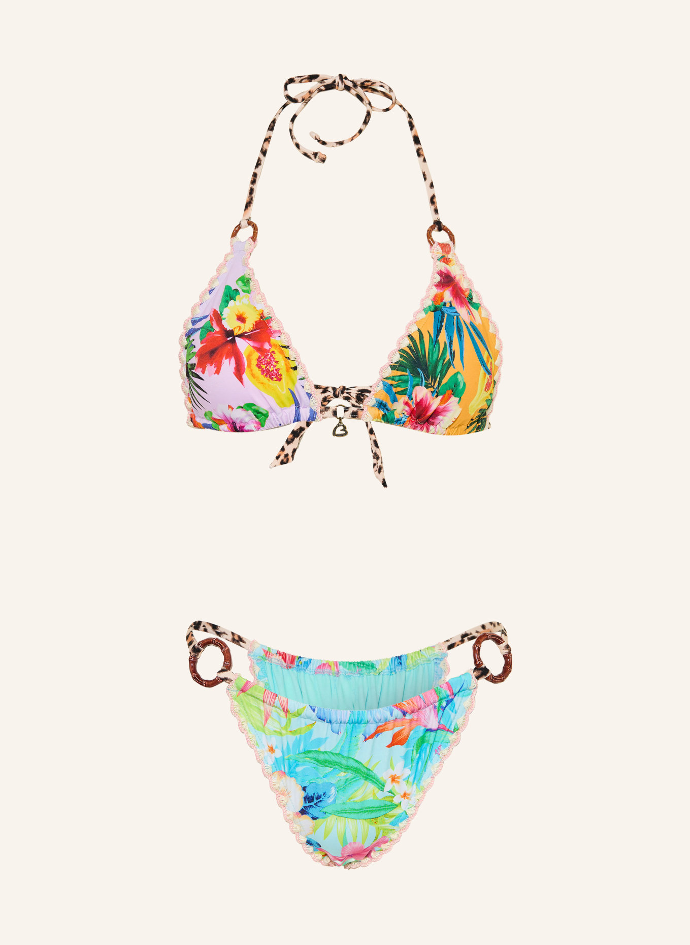 BANANA MOON Triangel-Bikini CRICOZANIA LUHA: TÜRKIS / ROSA / ORANGE