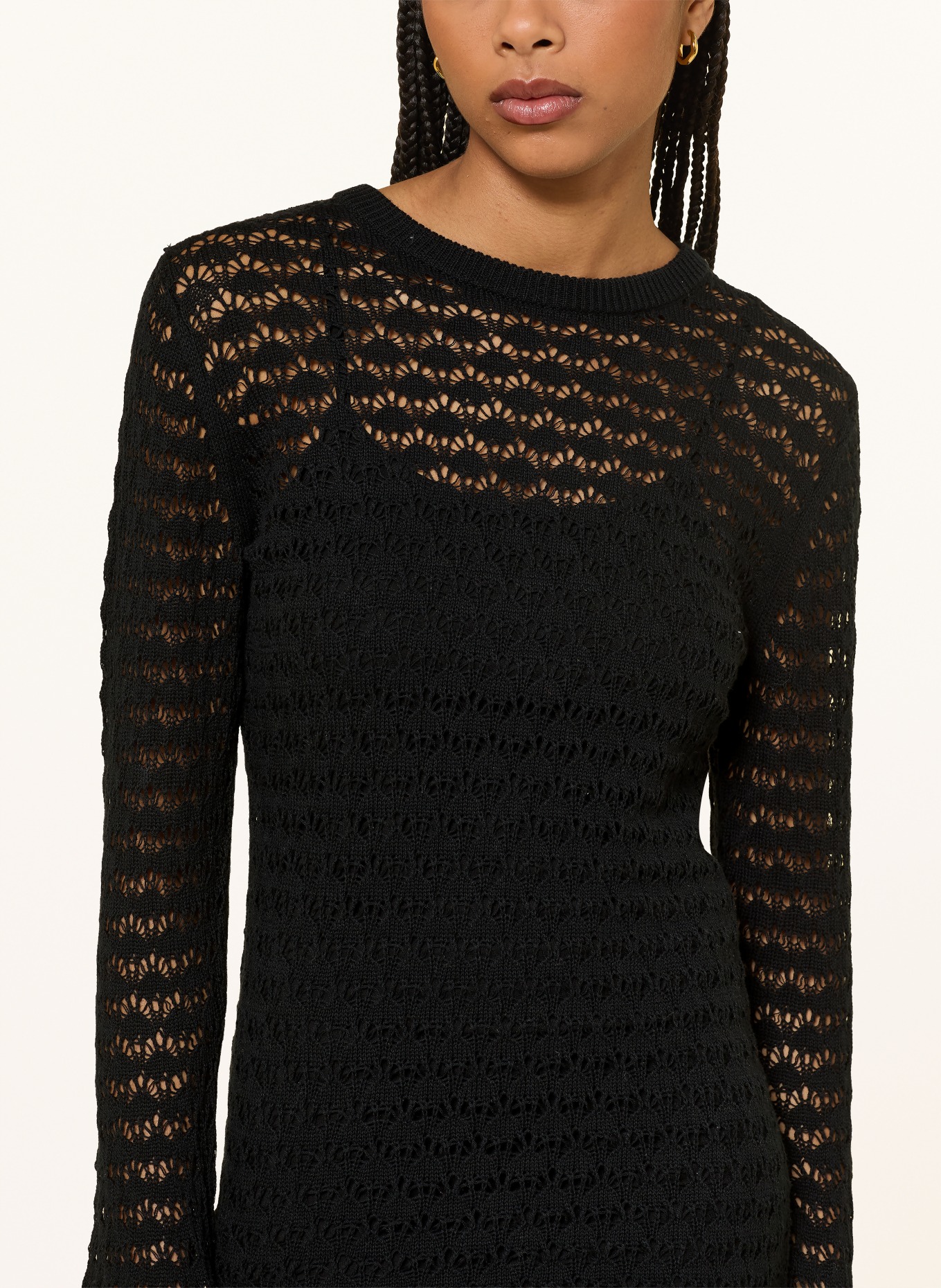 MRS & HUGS pletené šaty: ČERNÁ