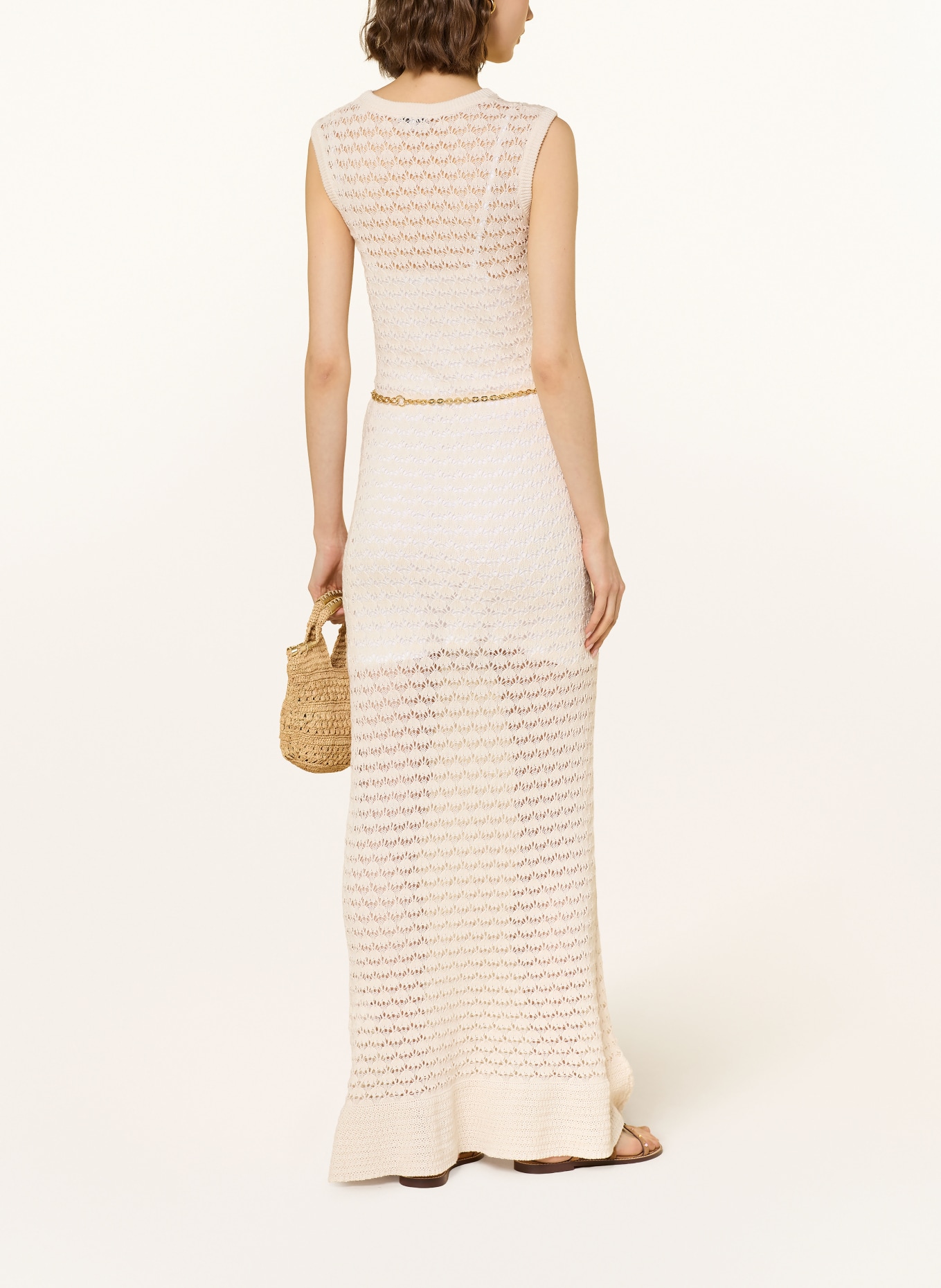 MRS & HUGS pletené šaty: KRÉMOVÁ