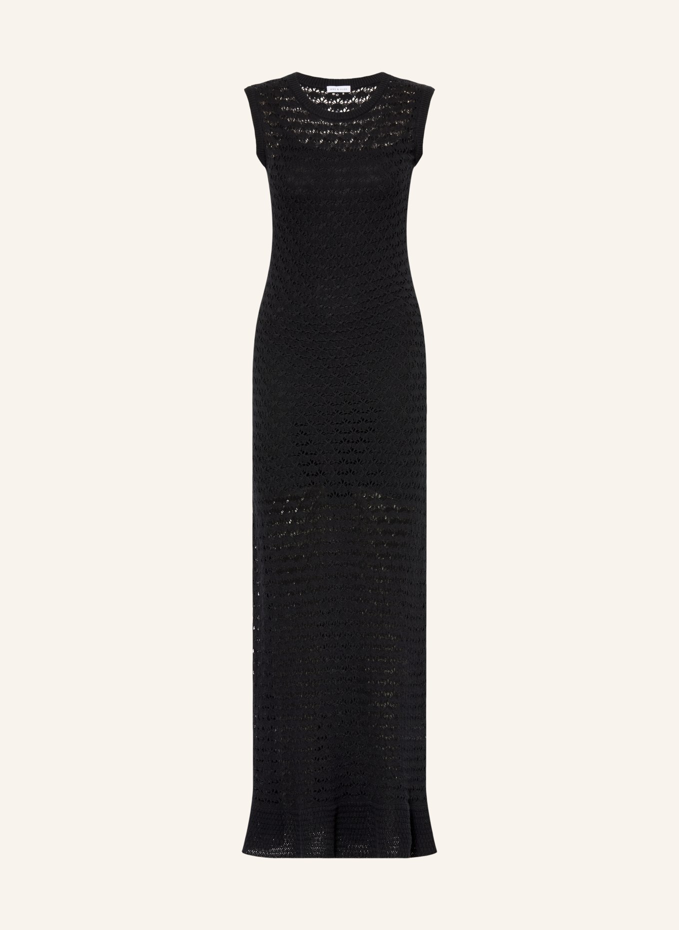 MRS & HUGS pletené šaty: ČERNÁ