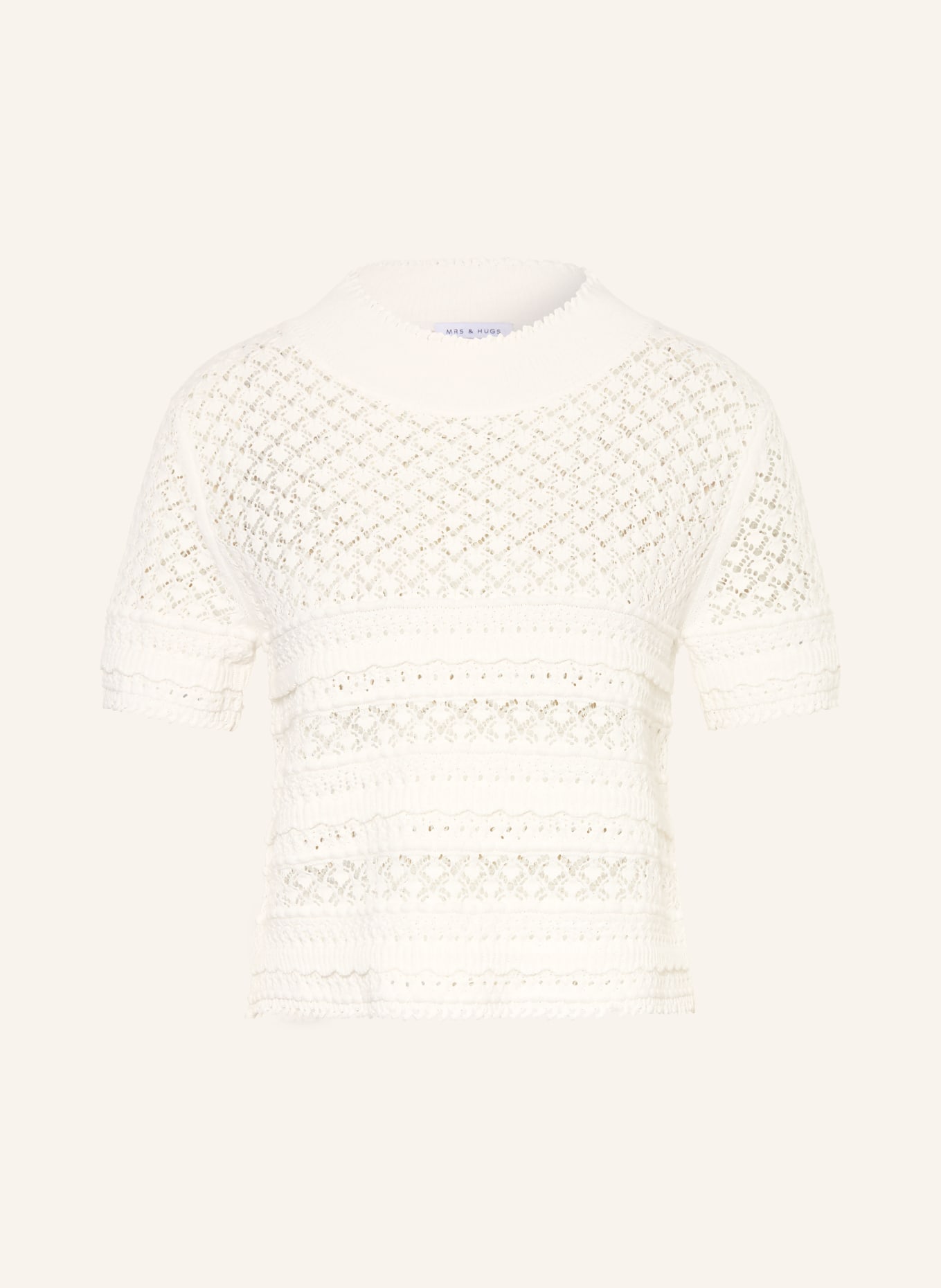 MRS & HUGS knit shirt: WHITE