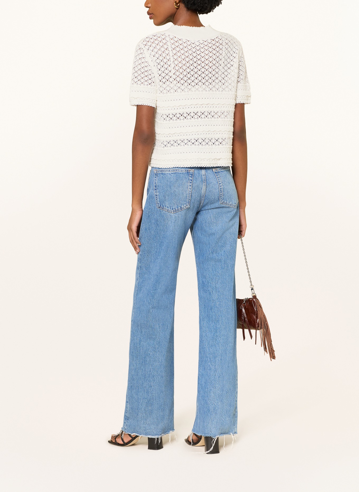 MRS & HUGS knit shirt: WHITE