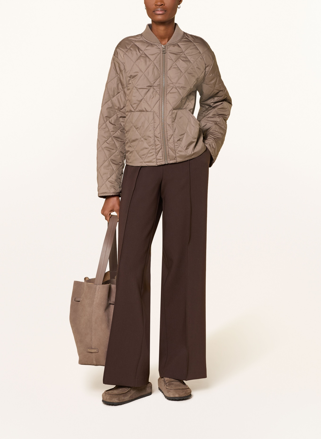 Marc O'Polo veste matelassée: MARRON