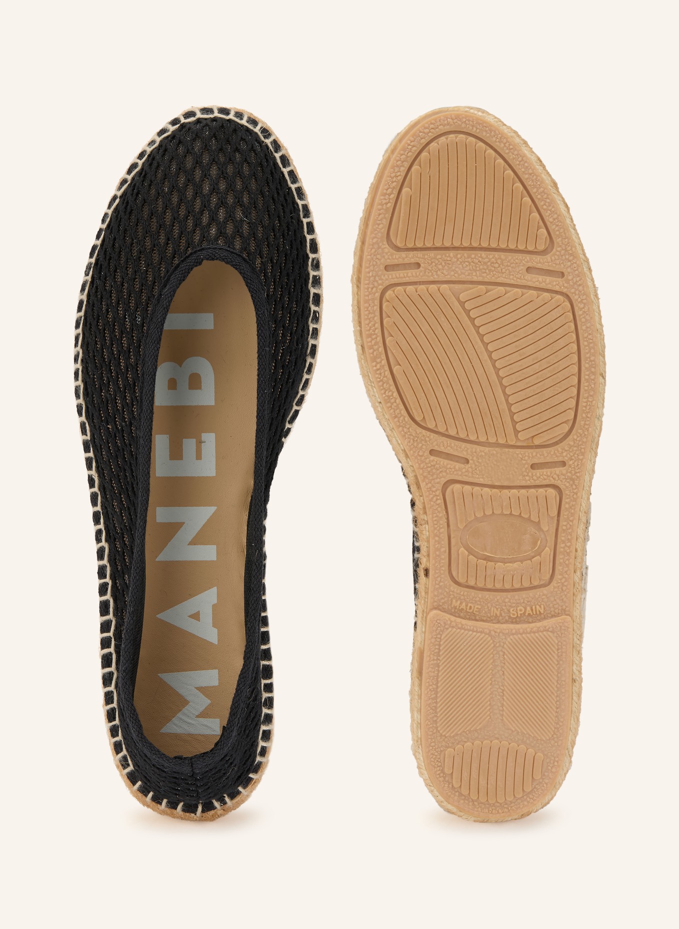 MANEBÍ espadryle: CZARNY