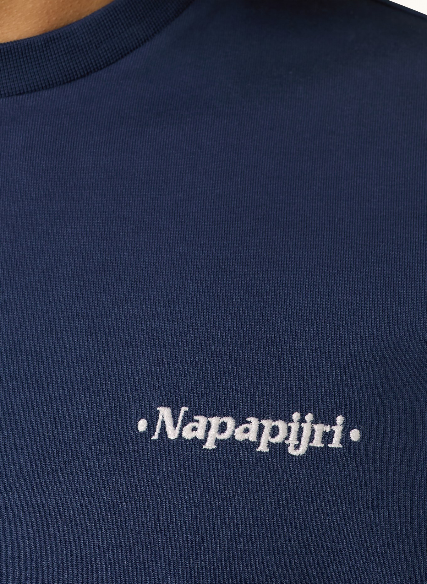 NAPAPIJRI T-Shirt S-FLUORITE: DUNKELBLAU / CREME / GELB
