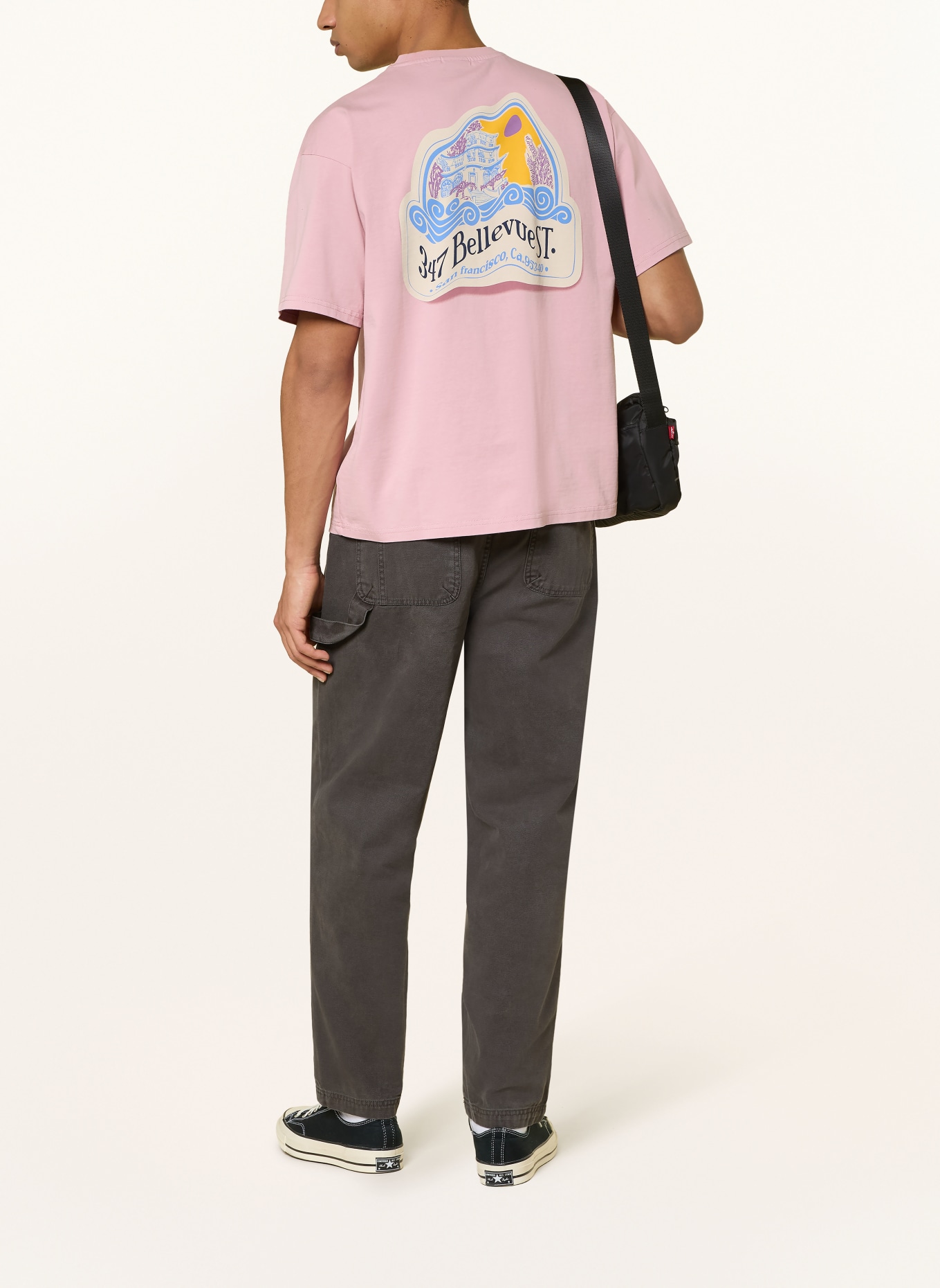 NAPAPIJRI Koszulka S-FLUORITE: BRUDNY RÓŻ / ŻÓŁTY / JASNONIEBIESKI