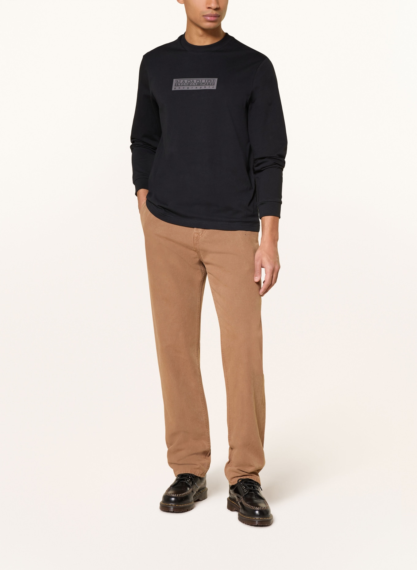 NAPAPIJRI Longsleeve S-BOX: SCHWARZ