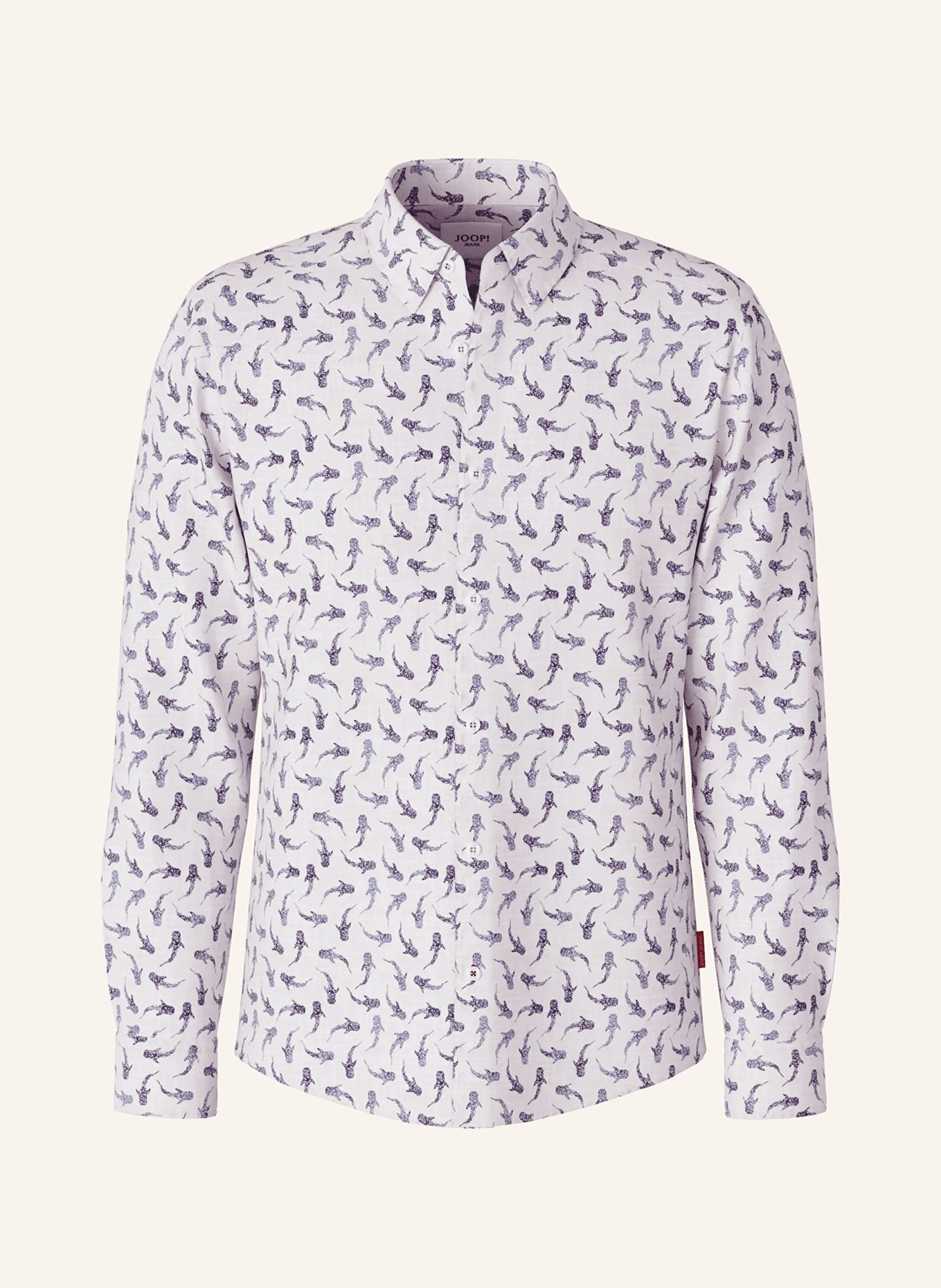 JOOP! JEANS Hemd HANSEN Regular Fit: WEISS / DUNKELBLAU