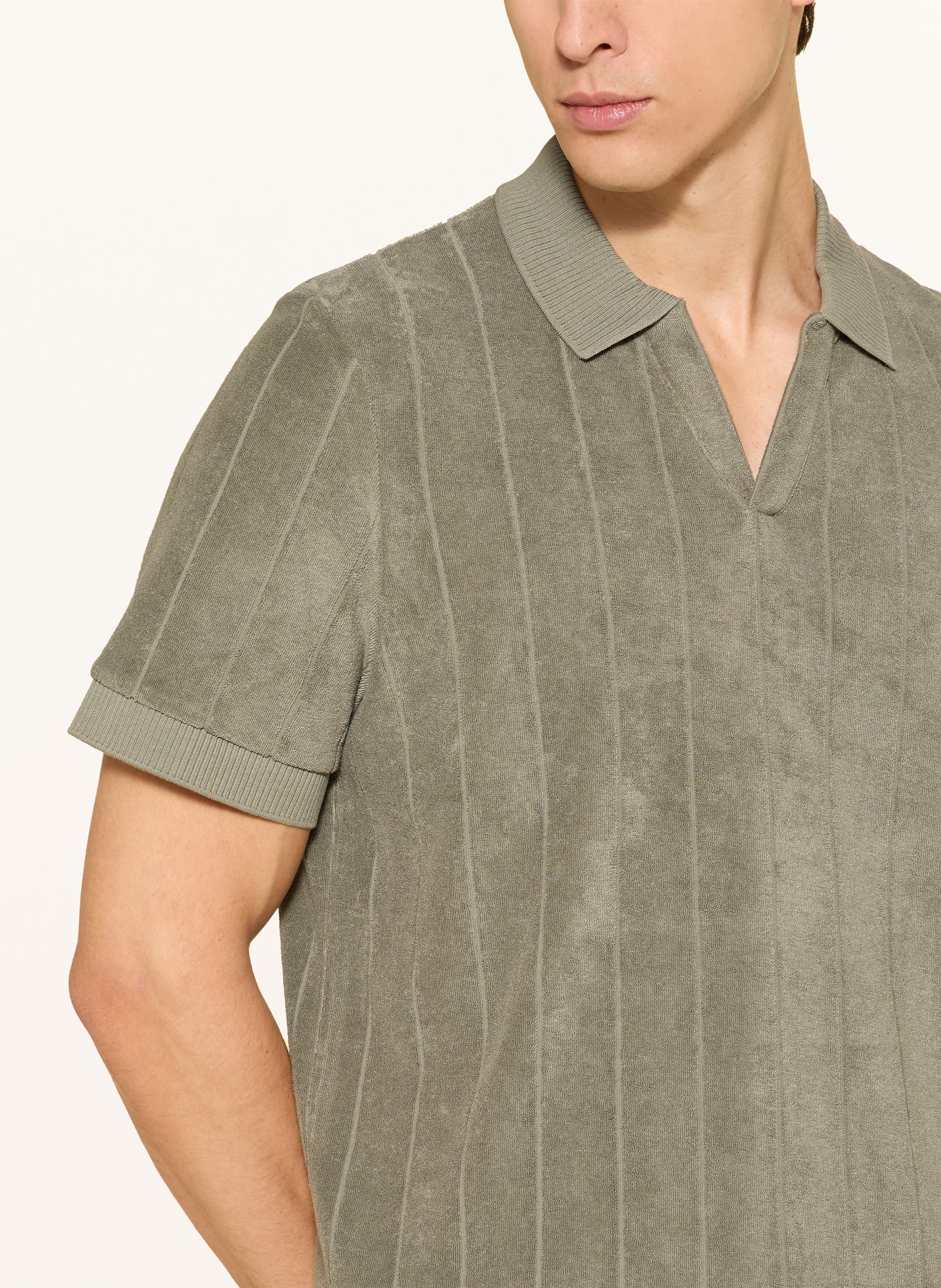 JOOP! JEANS Frottee-poloshirt MOHALA: KAKI