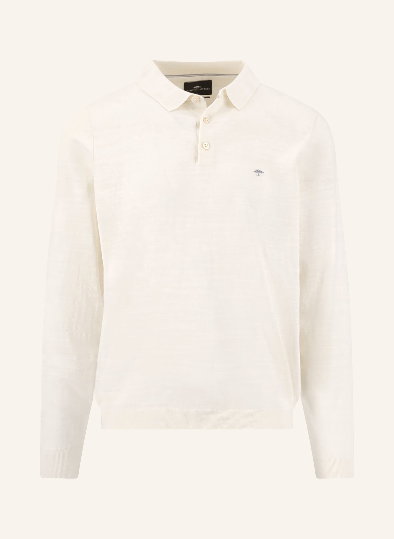 FYNCH-HATTON Strick-Poloshirt: CREME