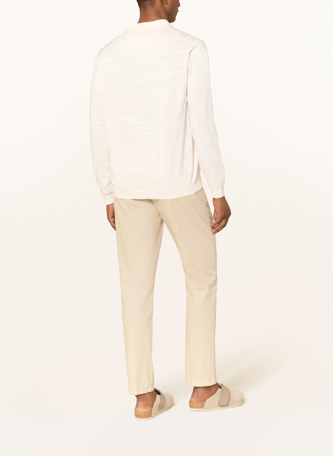 FYNCH-HATTON Strick-Poloshirt: CREME