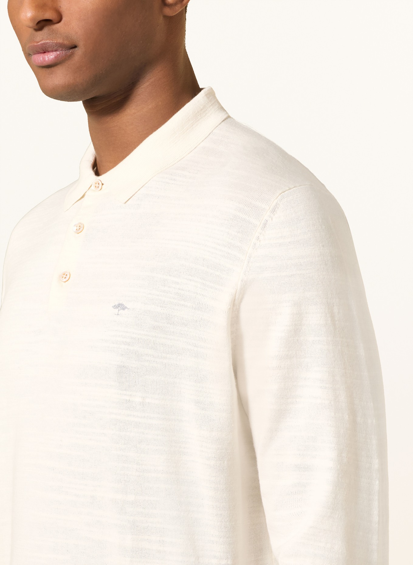 FYNCH-HATTON Strick-Poloshirt: CREME