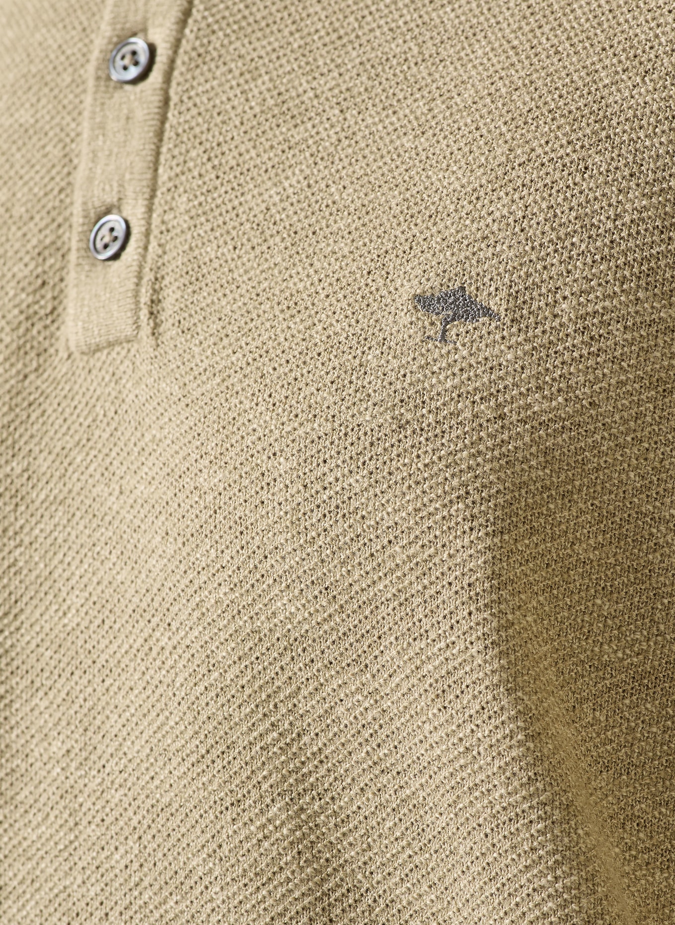 FYNCH-HATTON Polo en maille: VERT CLAIR / BLANC