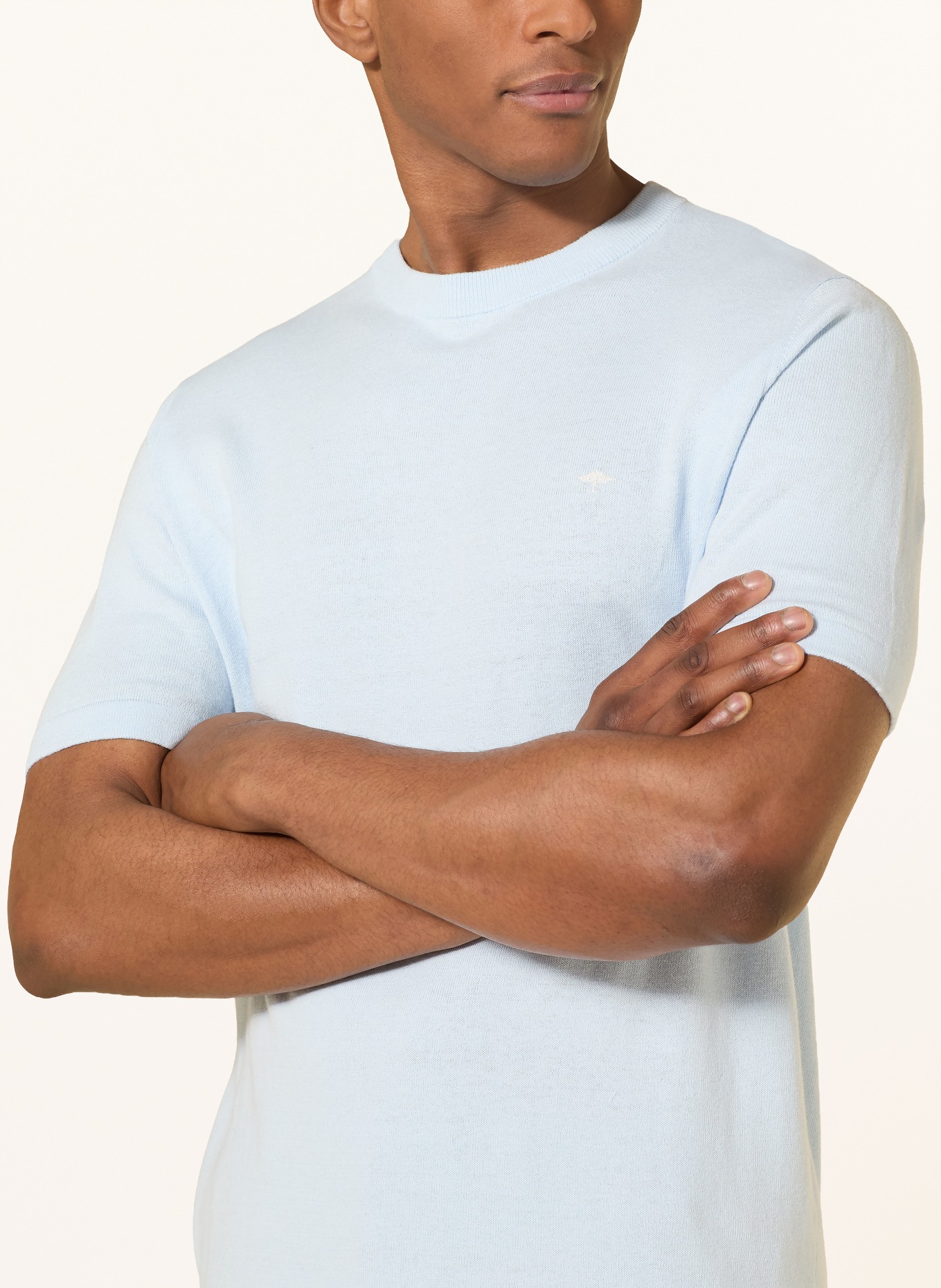 FYNCH-HATTON Strickshirt: HELLBLAU