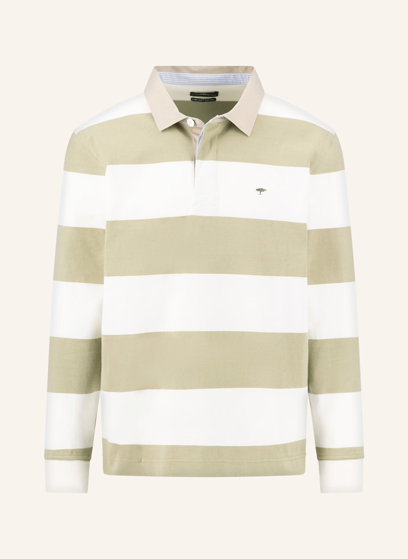 FYNCH-HATTON Rugbyshirt: KHAKI / CREME
