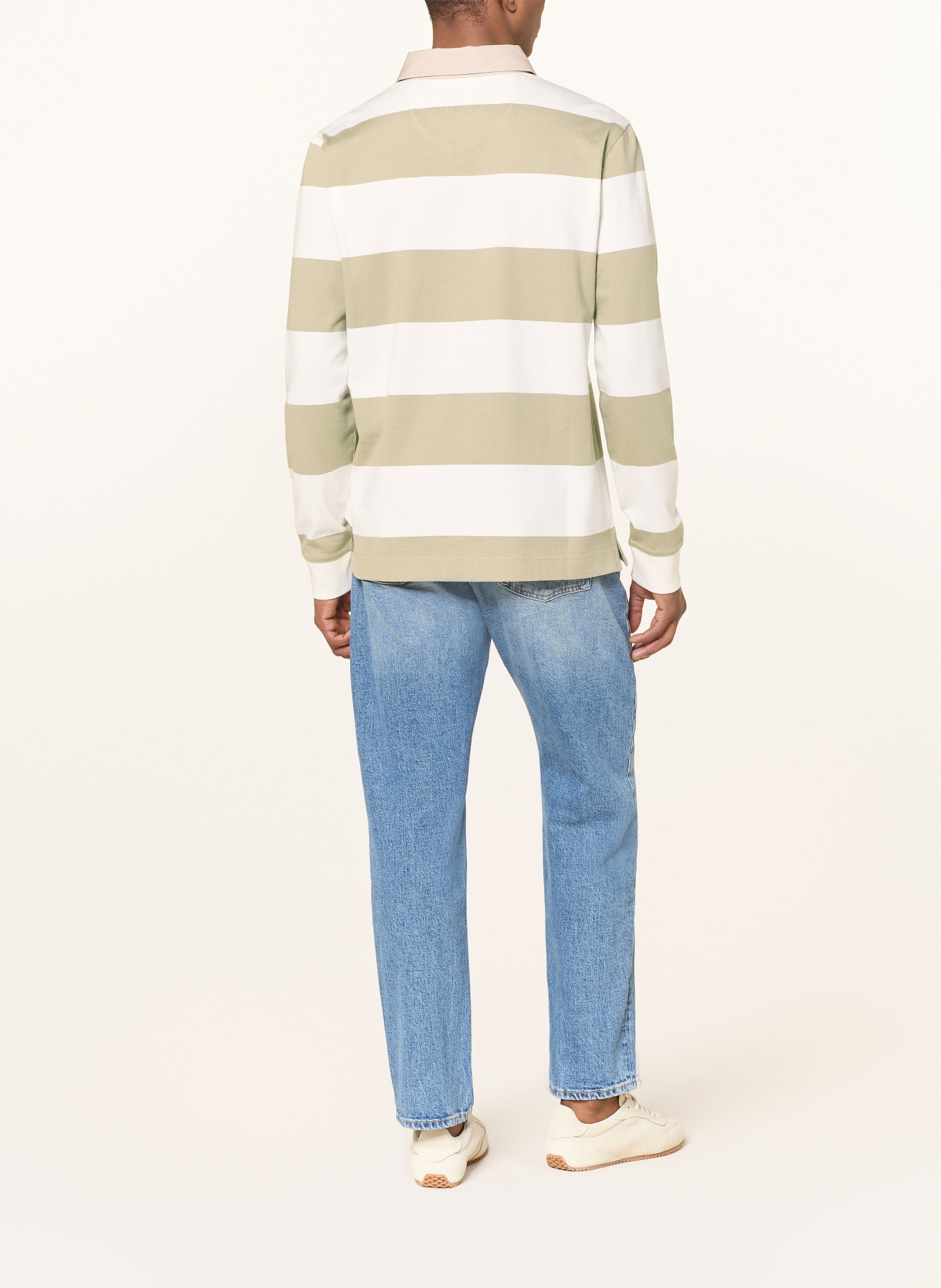 FYNCH-HATTON Rugbyshirt: KHAKI / CREME