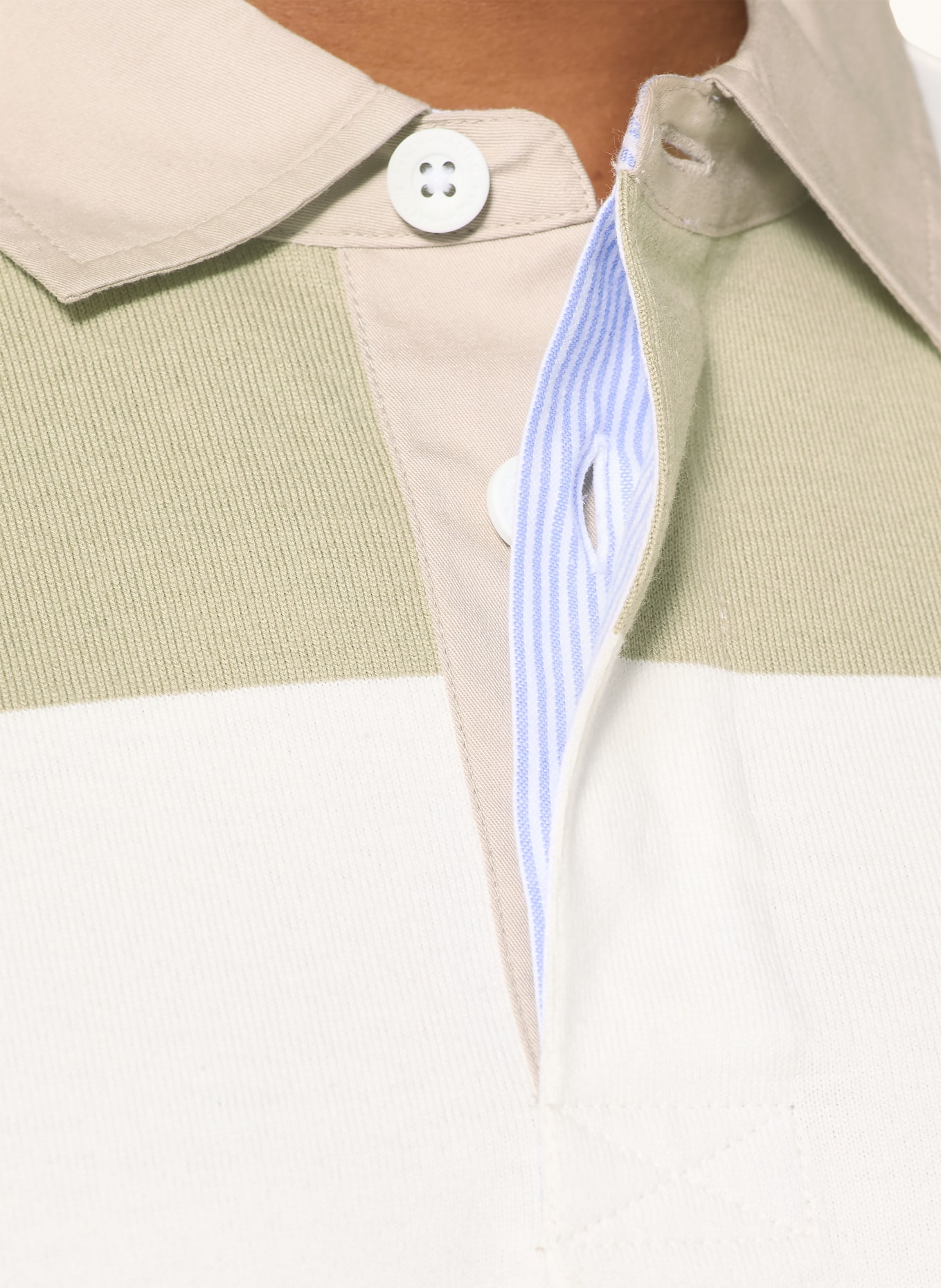FYNCH-HATTON Rugbyshirt: KHAKI / CREME