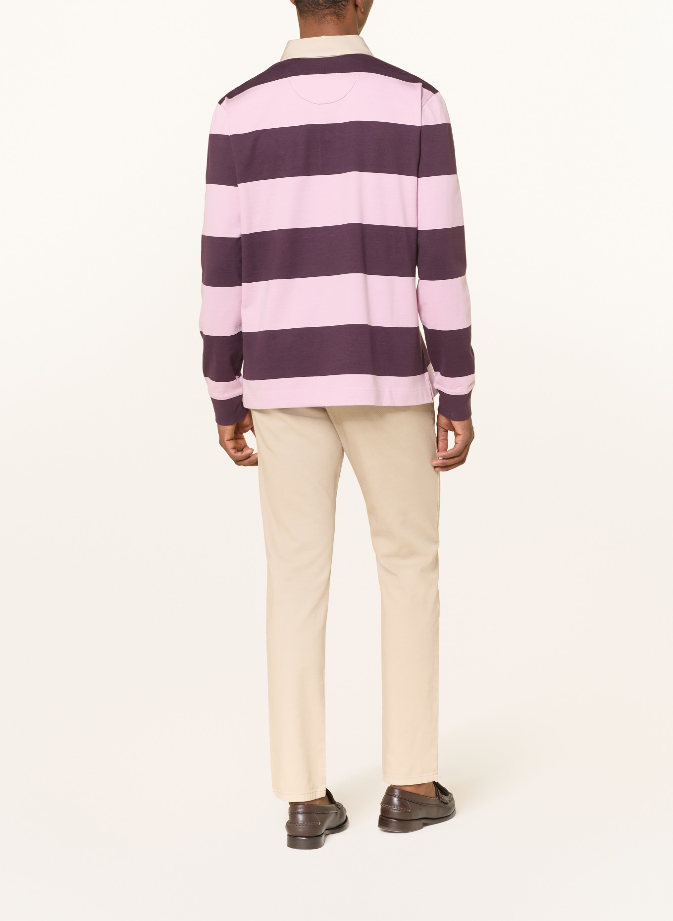 FYNCH-HATTON Rugbyshirt: FUCHSIA / ROSA / HELLGRAU