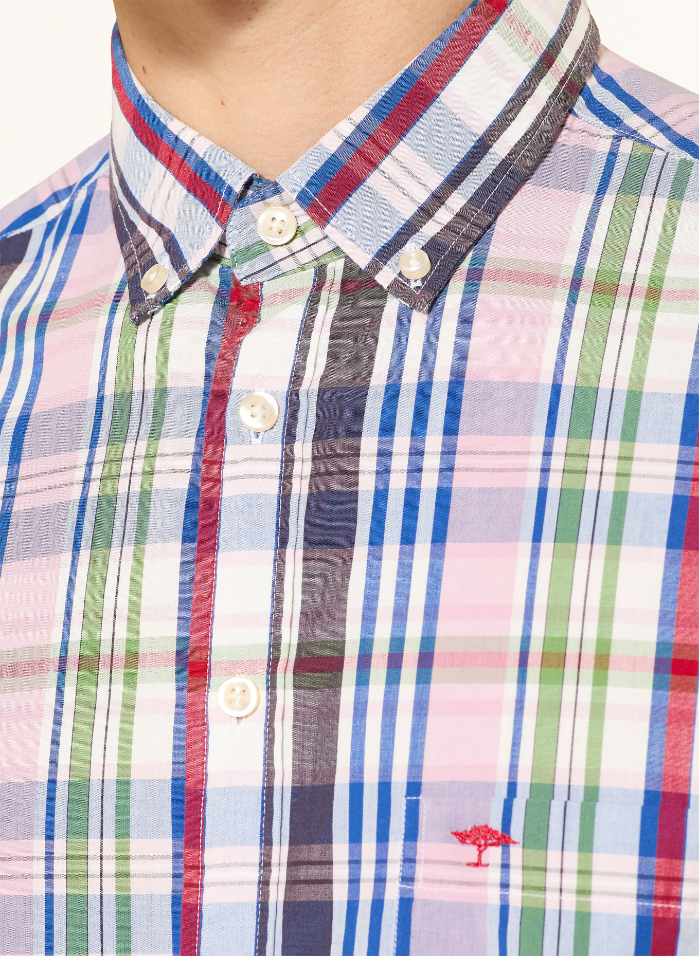 FYNCH-HATTON Koszula Regular Fit: CIEMNOCZERWONY / ZIELONY / NIEBIESKI