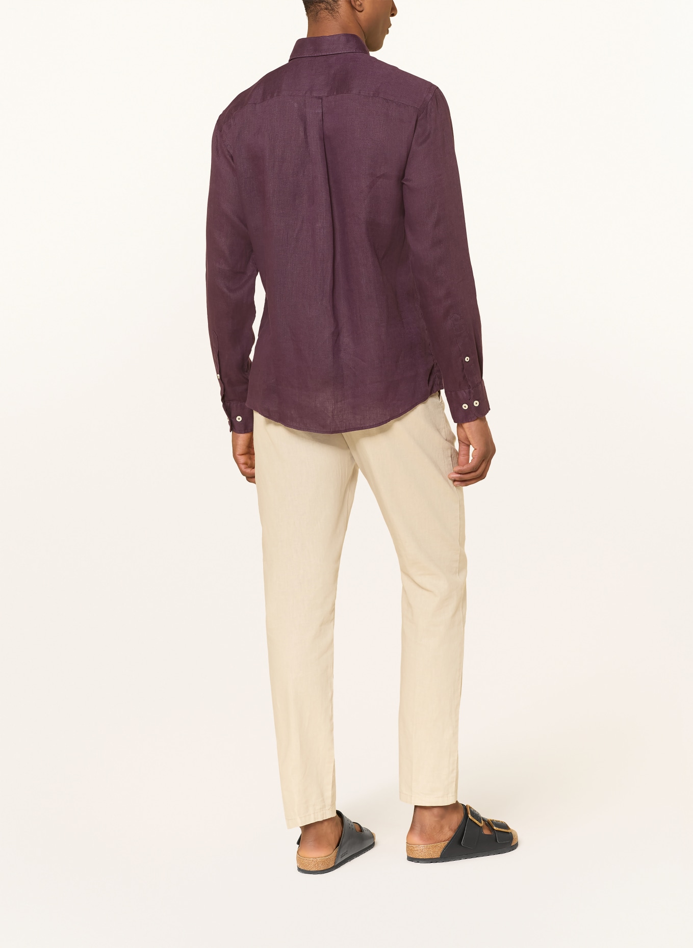 FYNCH-HATTON Leinenhemd Comfort Fit: FUCHSIA