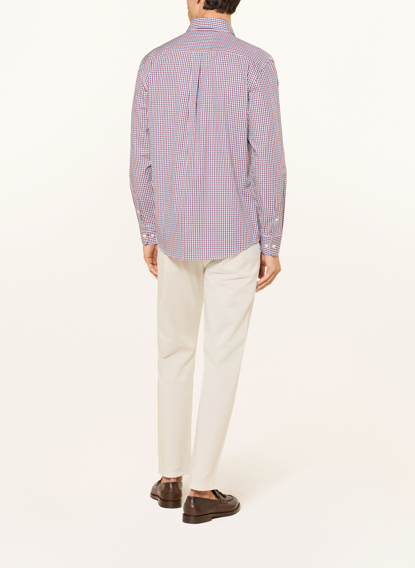 FYNCH-HATTON Koszula Regular Fit: CIEMNOCZERWONY / NIEBIESKI / BIAŁY