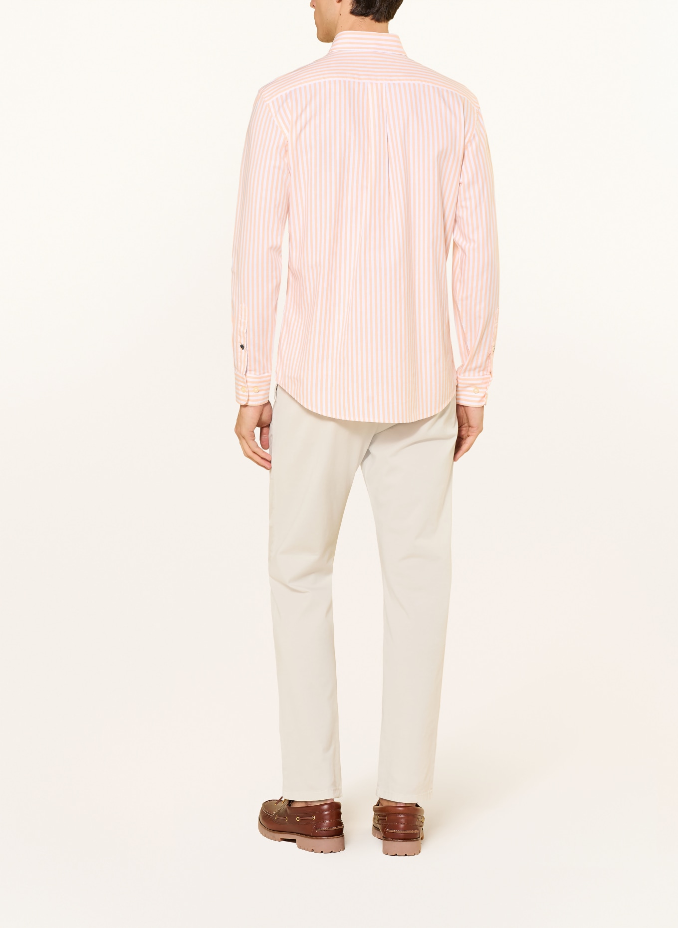 FYNCH-HATTON Oxfordhemd Regular Fit: HELLORANGE / WEISS