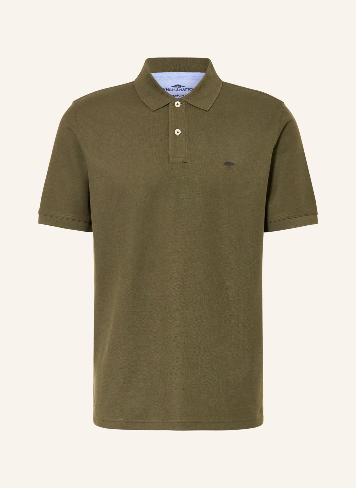 FYNCH-HATTON Piqué-Poloshirt: OLIV